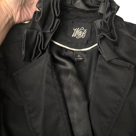 Woman Blazer, Black Business Blazer, Ruffles, Jacket, White House Black Market - Picture 4 of 16